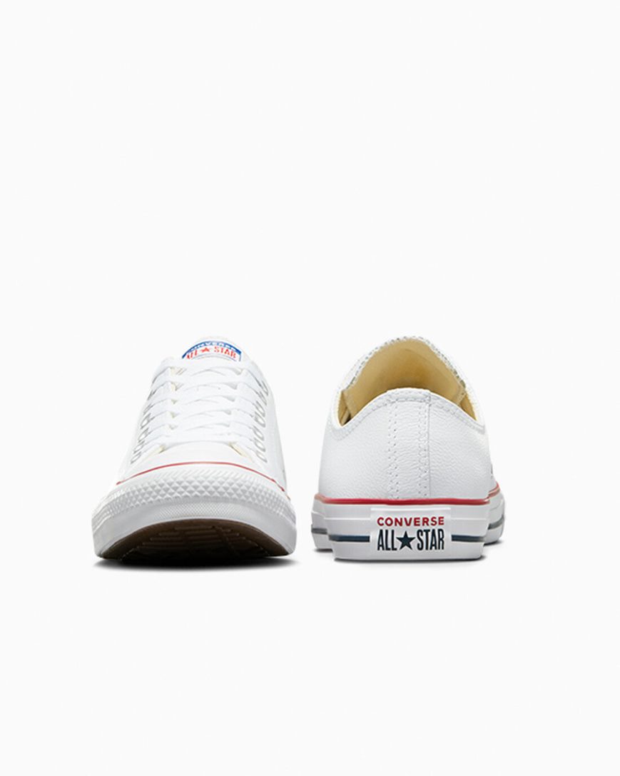 Women's Converse Chuck Taylor All Star Leather Low Top Shoes White | AU 56039M